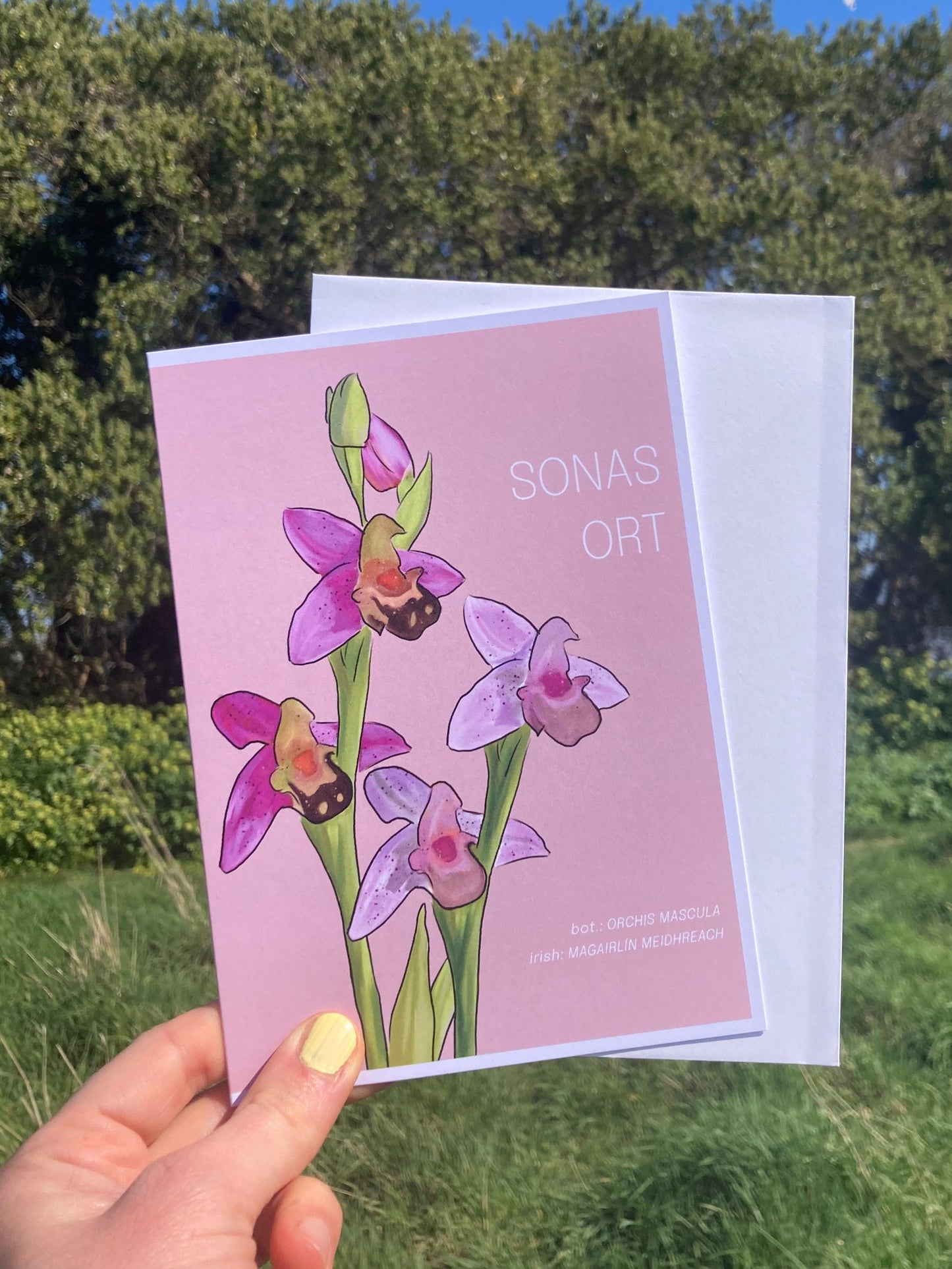 Greeting Card 'Wild Orchid' - Wishing You Happiness