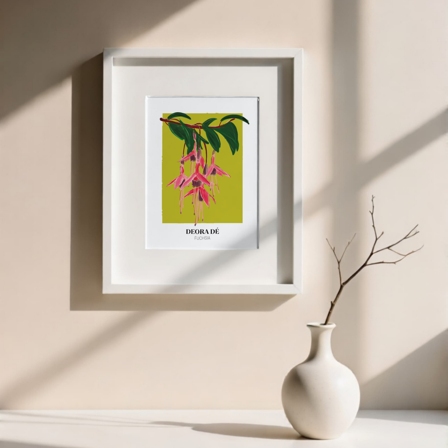 Floral Print 'Fuchsia'