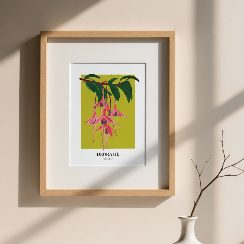 Floral Print 'Fuchsia'