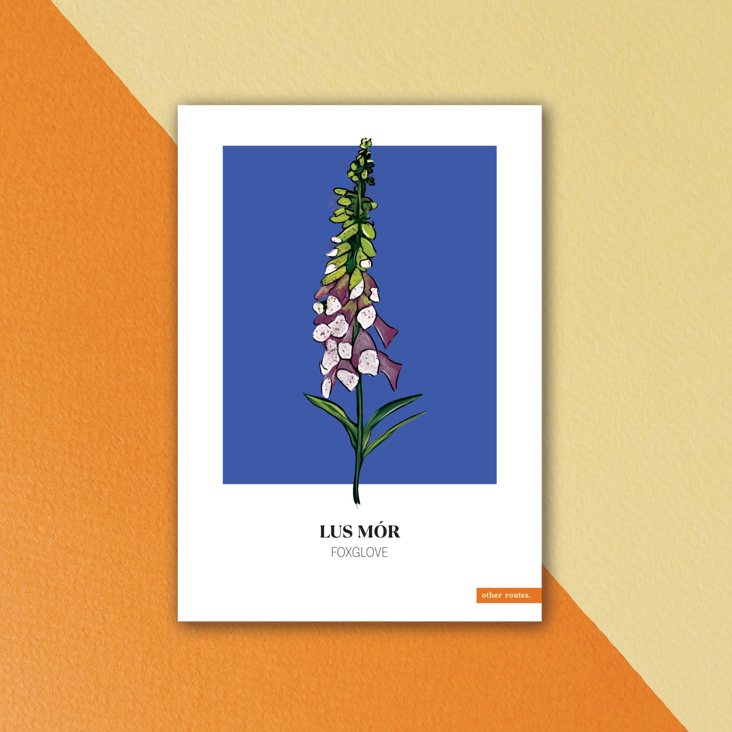 A5 Floral Print 'Foxglove'