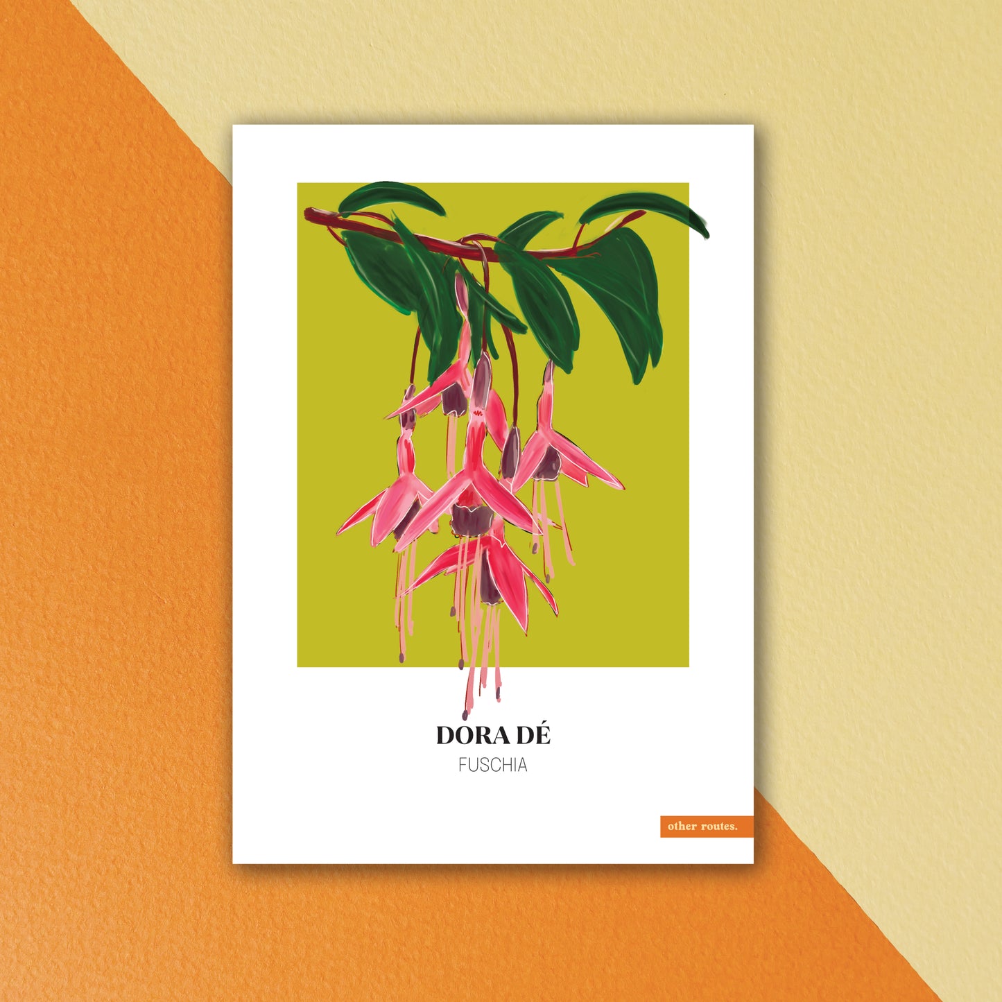 A5 Floral Print 'Fuschia'