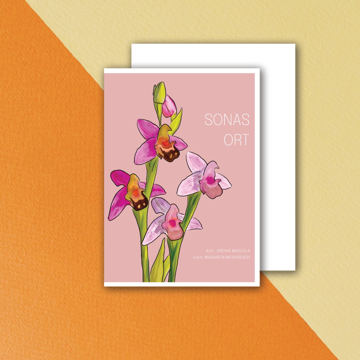 Greeting Card 'Wild Orchid' - Wishing You Happiness