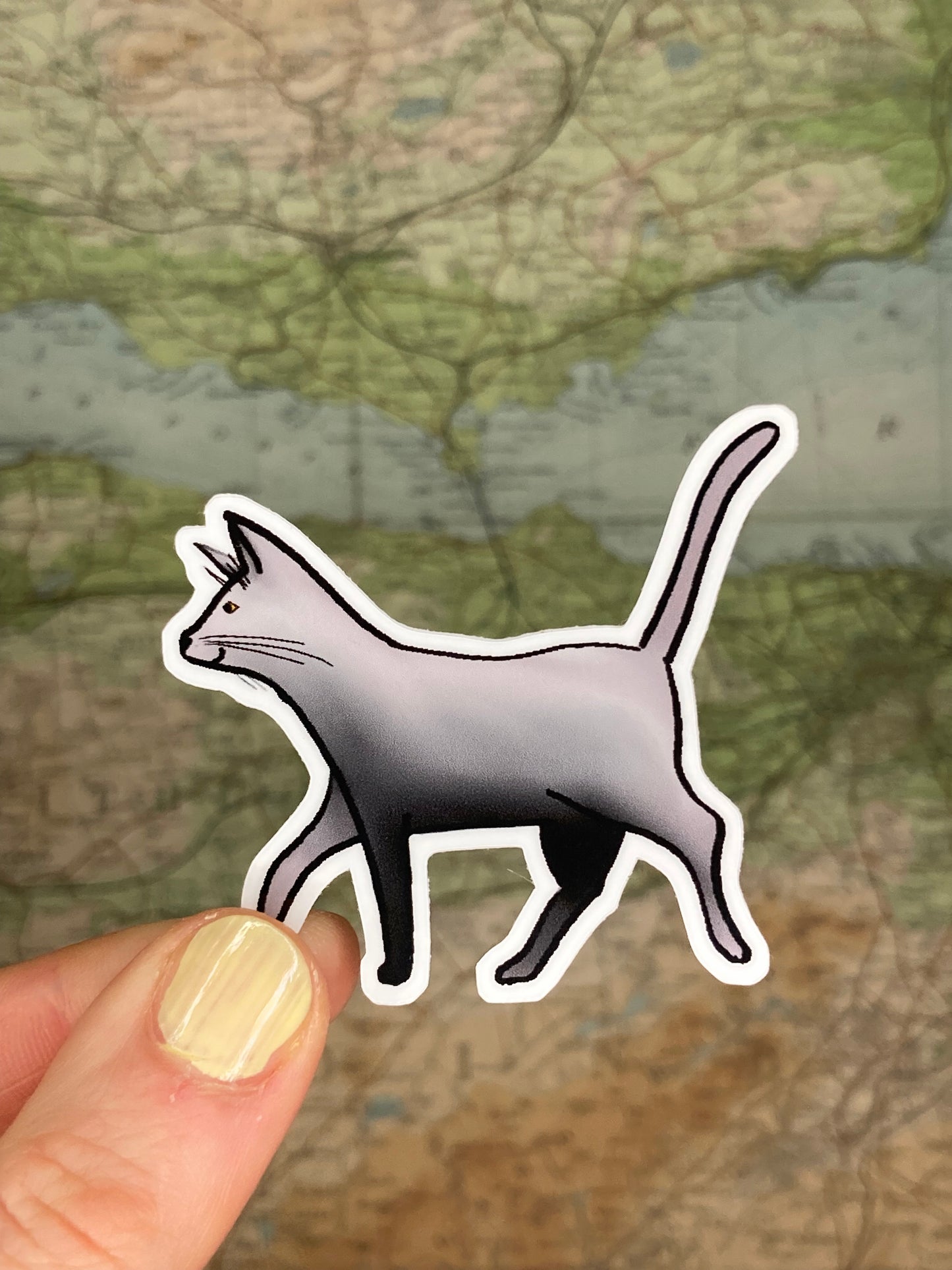 'Cat' Vinyl Sticker