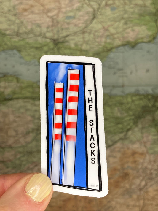 'Dublin Stacks' Vinyl Sticker
