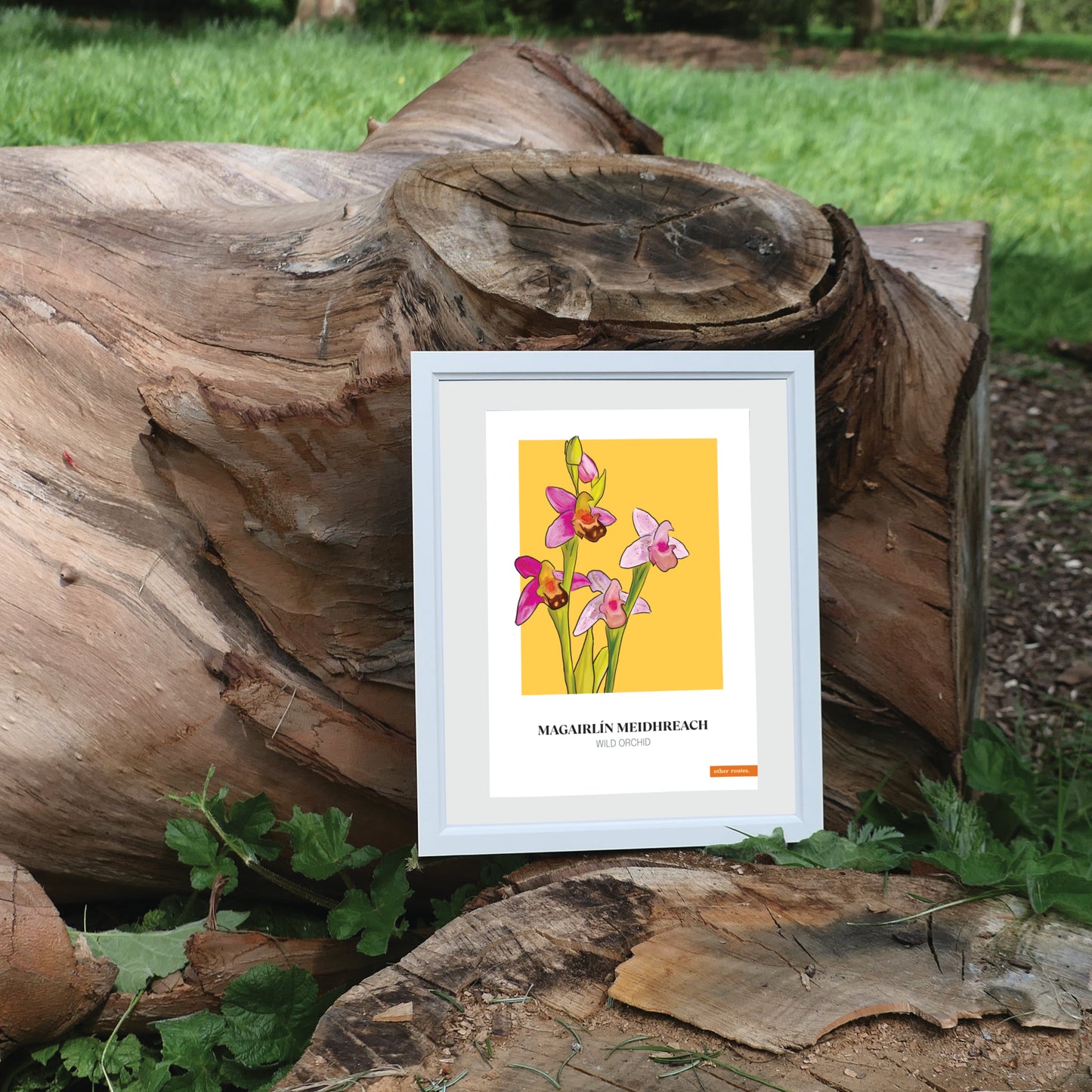 A5 Floral Print 'Wild Orchid'